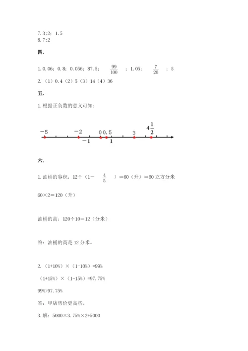 苏教版小升初数学模拟试卷及参考答案（模拟题）.docx