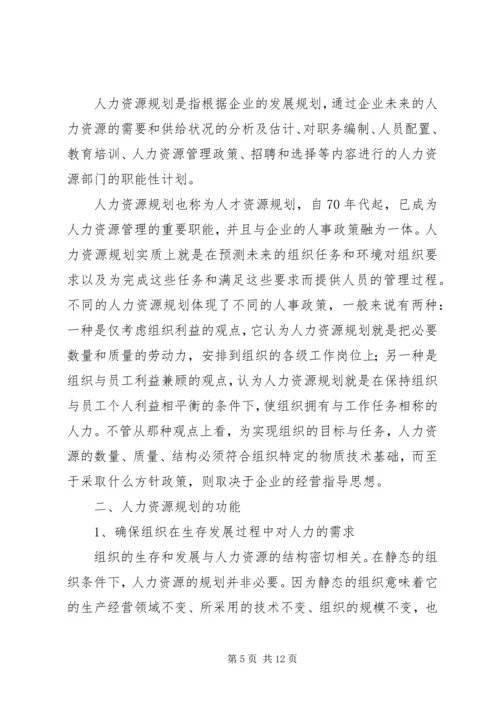 企业人力资源规划方案.docx