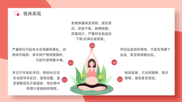 红色简约妊娠孕妇剧吐护理PPT