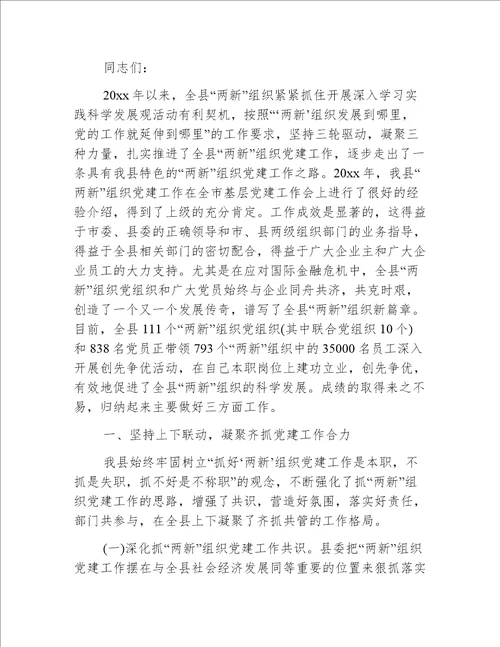 优秀领导的会议发言精选范文五篇（五）