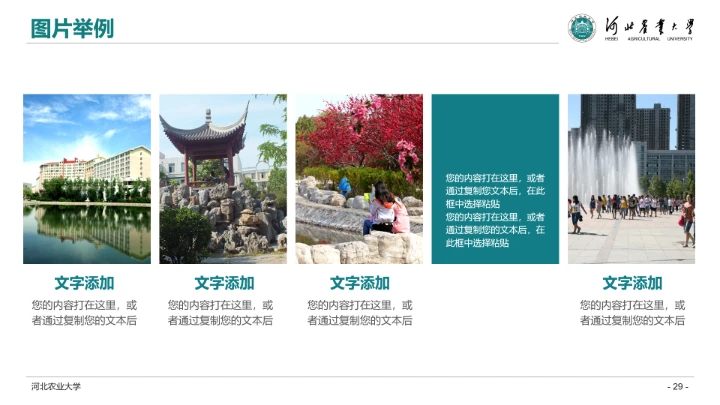 河北农业大学专属学术汇报毕业答辩通用PPT模板