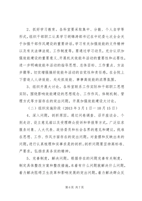 人民医院效能建设实施方案.docx