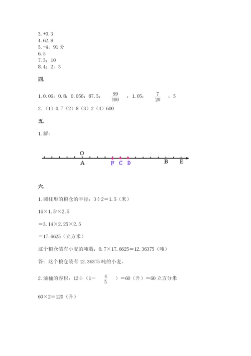 山西省【小升初】2023年小升初数学试卷精品（全优）.docx