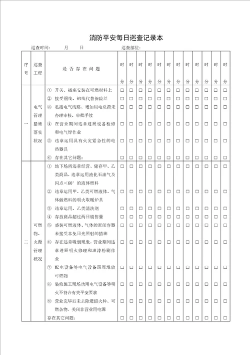 火灾隐患整改记录本