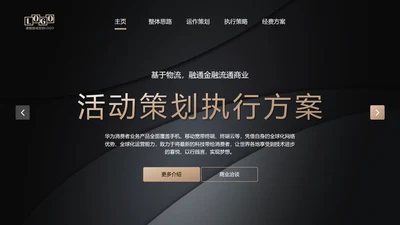 黑金高档金融商业活动策划执行方案PPT