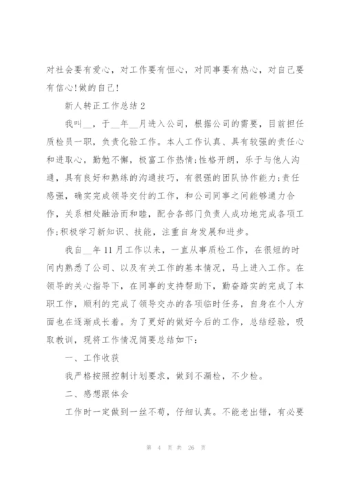 新人转正工作总结（10篇）.docx