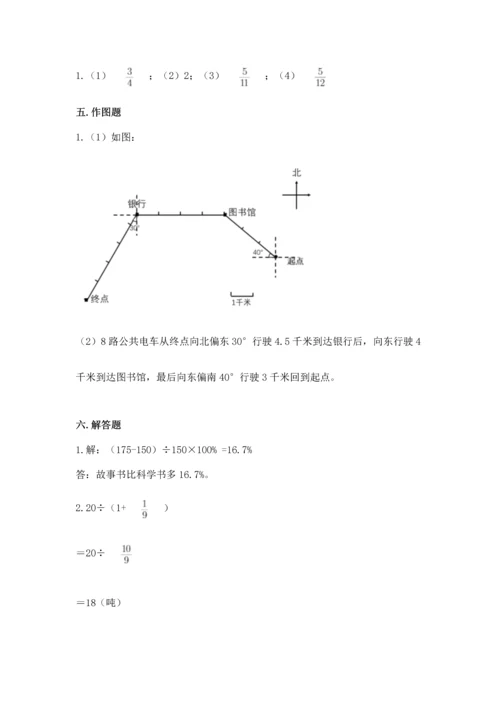 小学六年级上册数学期末测试卷【精练】.docx