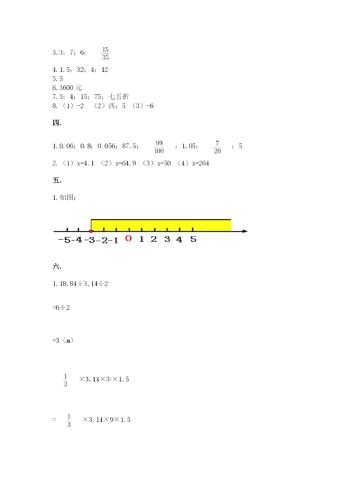 人教版六年级数学下学期期末测试题【典优】.docx