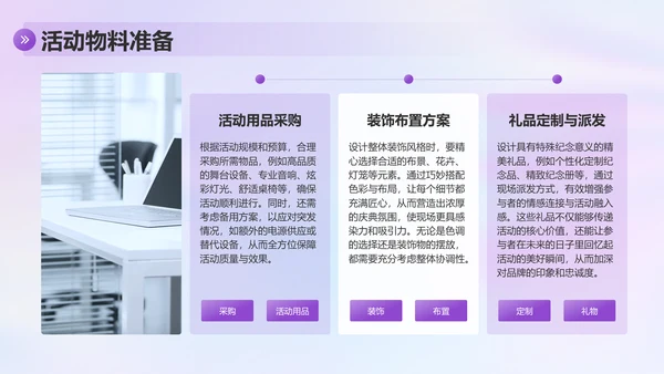 紫色简约风公司周年庆典策划PPT模板