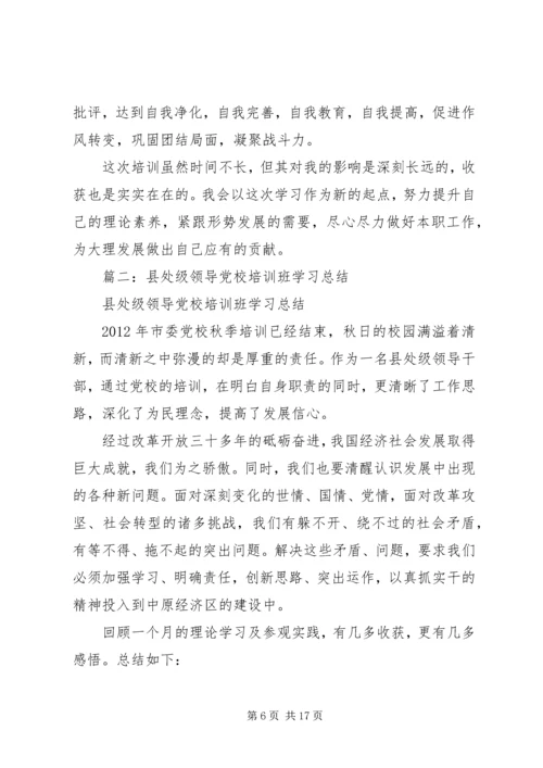 处级领导党校学习心得体会.docx