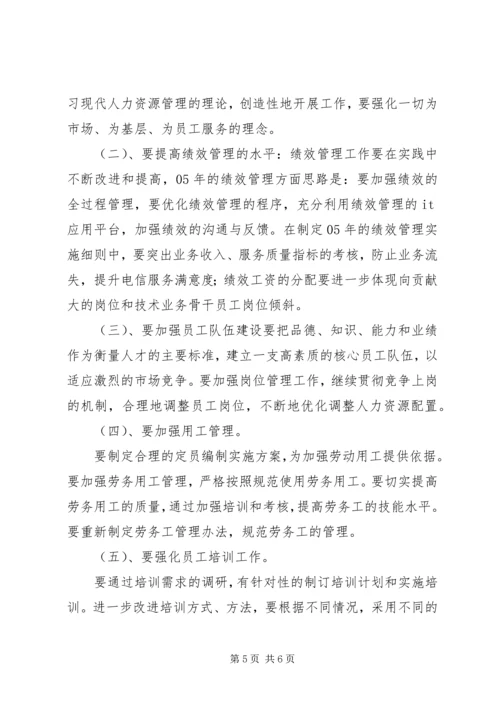 人力资源述职报告述职报告精编.docx