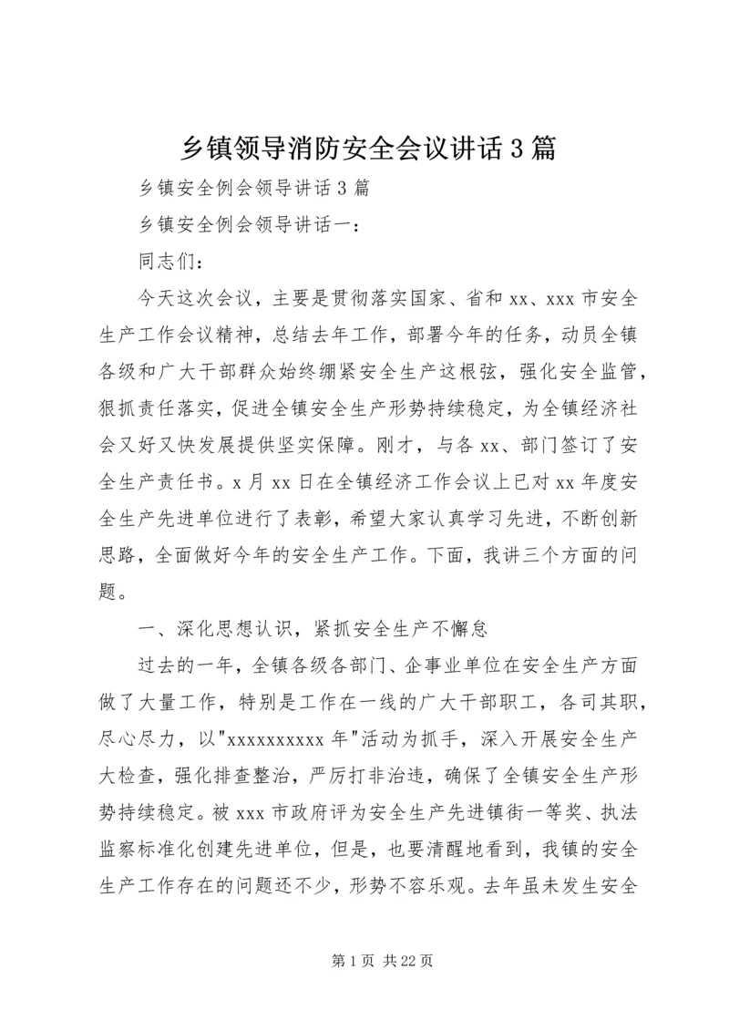 乡镇领导消防安全会议致辞3篇.docx