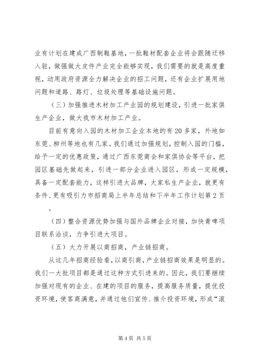 市招商局上半年总结和下半年工作计划_1.docx