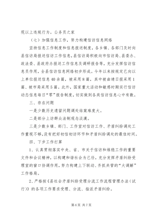 信访大调解年终工作小结.docx
