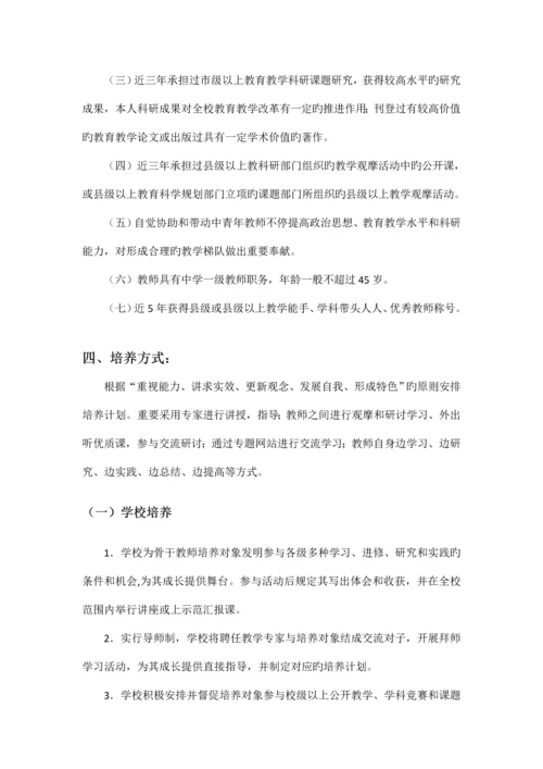 骨干教师培养方案.docx