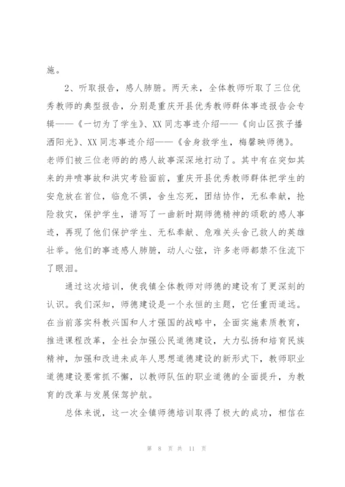 教师师德培训工作总结格式.docx