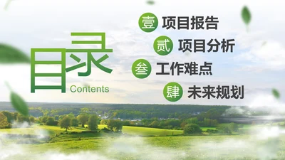 实景高级乡村振兴主题科普目录PPT模板