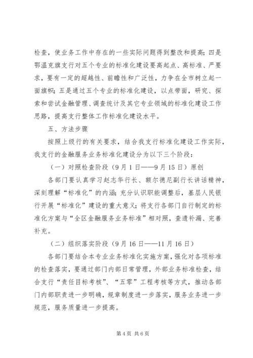 银行标准化管理实施方案 (8).docx