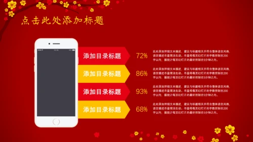 春节快乐年初总结冬梅通用PPT模板