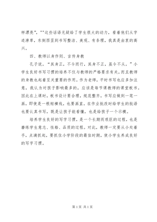 《如何培养小学生的良好书写习惯》总结 (4).docx