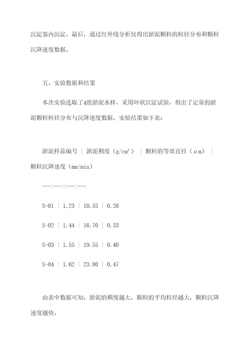 环状沉淀试验实验报告