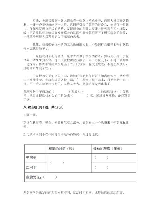 教科版小学科学三年级下册 期末测试卷word版.docx