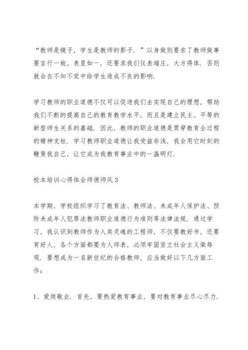 校本培训心得体会师德师风十篇.docx