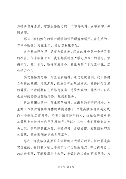 财政干部业务培训心得体会 (3).docx