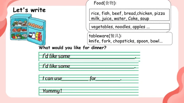 Unit 5 Dinner’s ready-Read and write（课件）-2024-2025