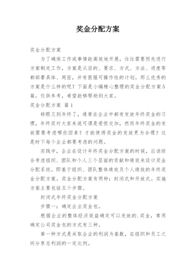 奖金分配方案.docx