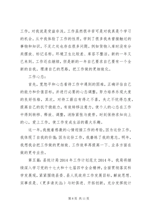 统计局个人工作计划(精选多篇)精编.docx