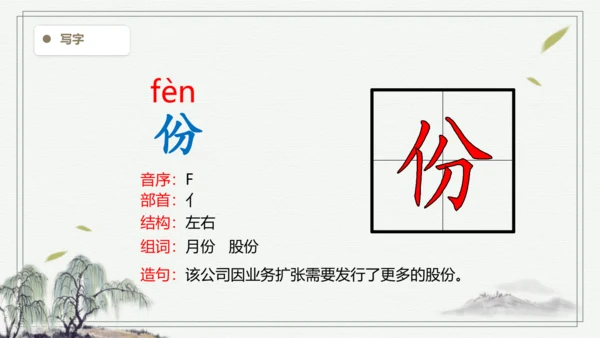 【2024秋季学期】语文二上11.葡萄沟  生字识记课件