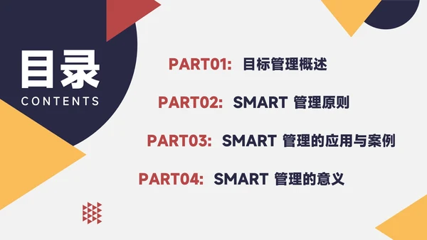 几何企业培训SMART原则目标管理培训PPT模板