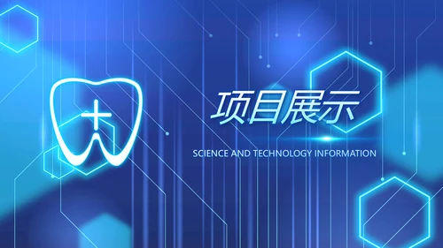 蓝色牙科医疗信息化建设工作总结PPT