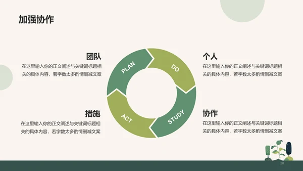 绿色简约插画植树节活动策划PPT