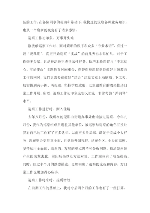 抽调参加巡察工作心得体会汇报发言5篇.docx