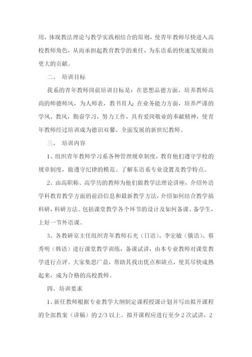 新教师岗前培训教学大纲【六篇】.docx