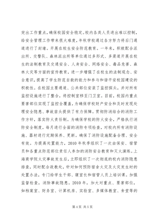 学校总务处工作年度自检汇报.docx
