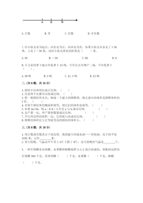 苏教版数学六年级下册试题期末模拟检测卷【突破训练】.docx
