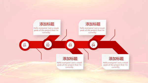 红色喜庆公司年会年终工作总结汇报商务通用PPT动态模板