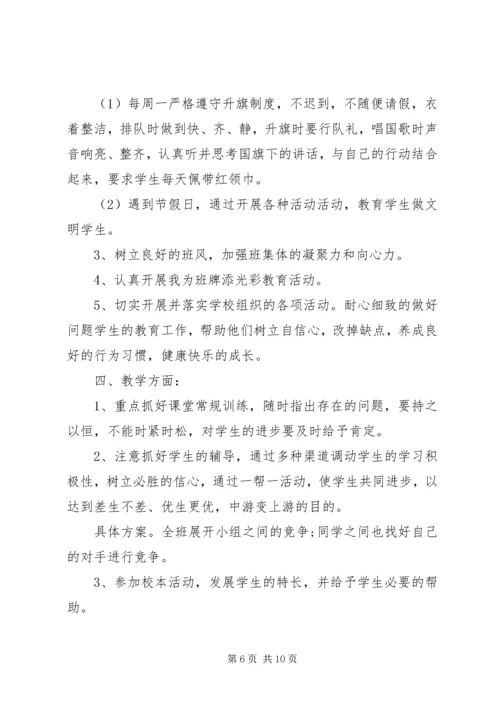 五年级下期班主任工作计划2篇.docx