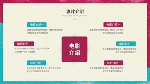 简约复古风电影介绍电影观后感电影推荐电影分享PPT模板