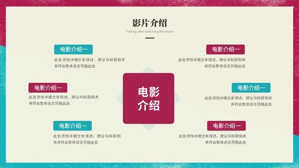 简约复古风电影介绍电影观后感电影推荐电影分享PPT模板