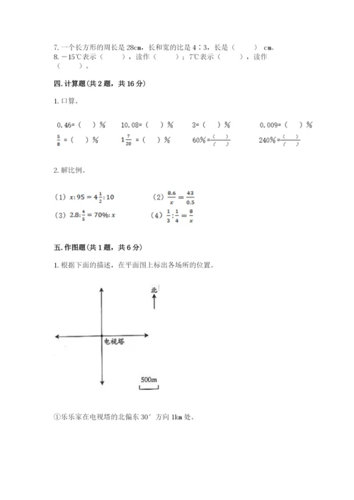 小学六年级下册数学期末卷附参考答案【模拟题】.docx