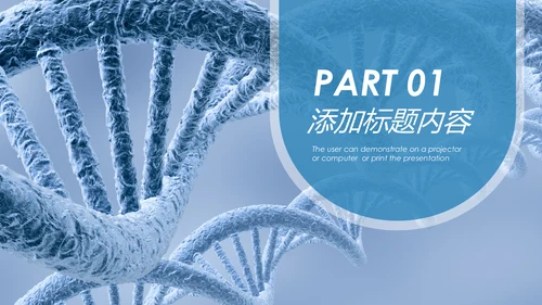 基因生物化学医疗医学DNA学术研究报告PPT模板