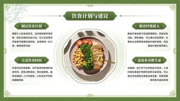 绿色中国风养生主题暑期养生讲座PPT