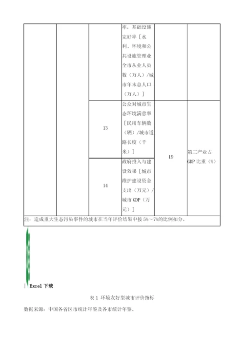 中国环境友好型城市建设评价报告.docx