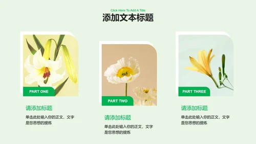 绿色清新风总结汇报通用PPT演示模板