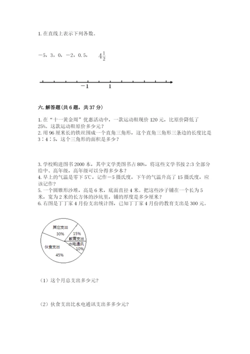 冀教版小学六年级下册数学期末检测试题附答案【模拟题】.docx