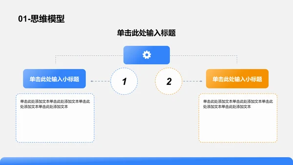 蓝色渐变风思维模型PPT模板